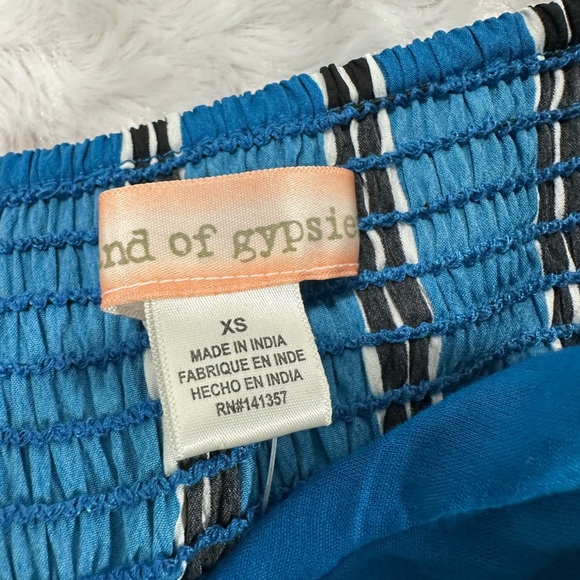 Band of Gypsies Woman's L Moissanite Black Blue& White Striped Corset Jumpsuit - Picture 3 of 12